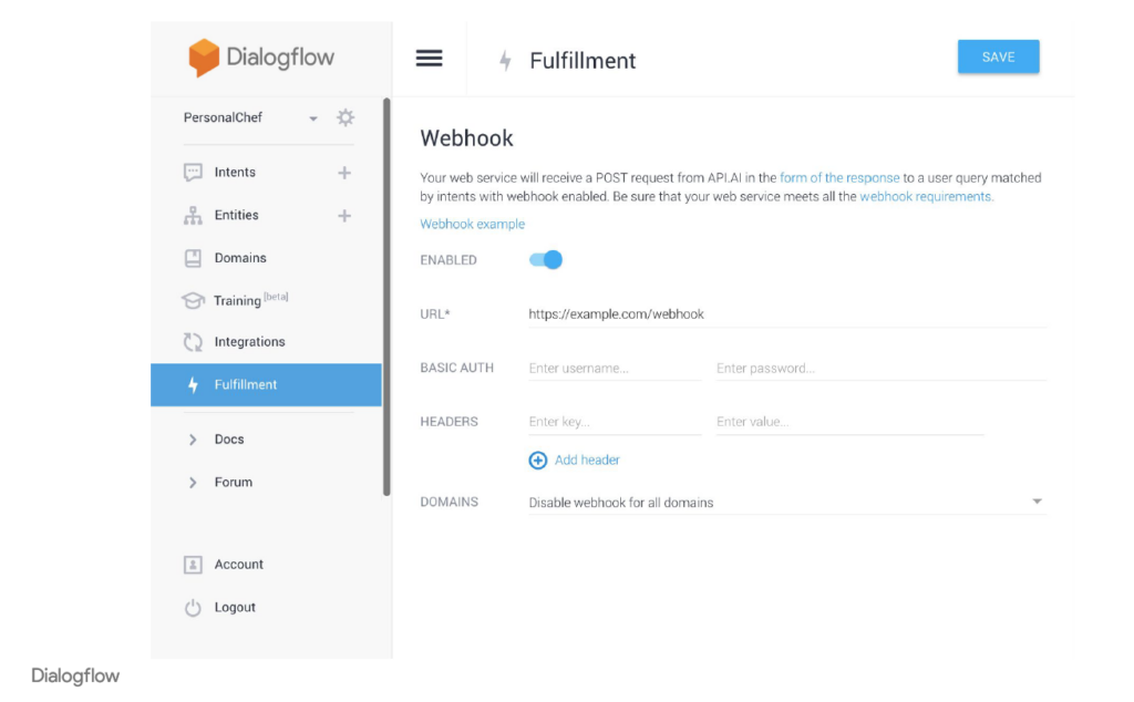 google dialogflow fulfillment