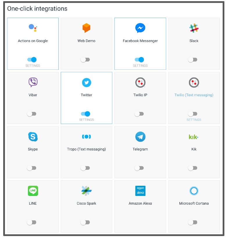 google dialogflow integration