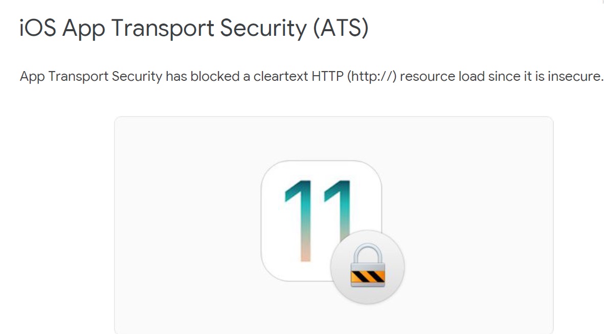 ATS(IOS App Transport Secutiry)는 http를 차단함