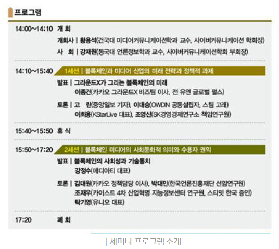 블록체인으로 그리는 미디어의 미래- 산업과 정책 그리고 수용자