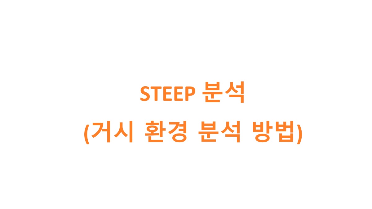 STEEP 분석(거시환경분석 방법) 5가지 요인