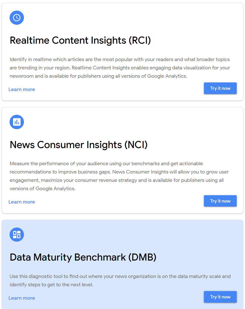 3 tools of Google Data for news organizations