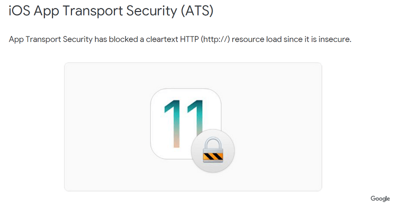ATS(IOS App Transport Secutiry)는 http를 차단함