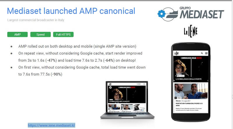 AMP 캐노니컬 예제 사이트