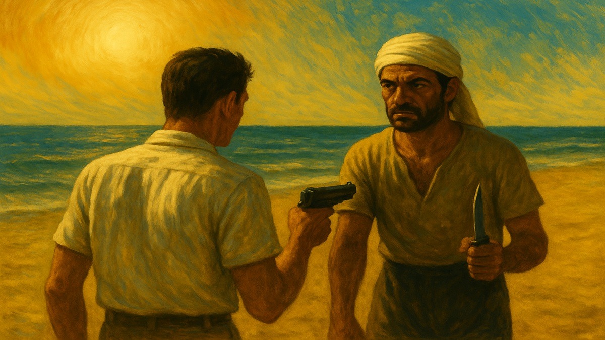 알베르트 까뮈의 이방인 줄거리, 주요 인물 관계, 해석
[챗GPT 생성 이미지]